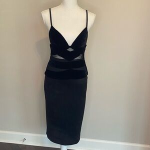 SOLD!  Giorgio Armani great condition black color velvety spaghetti stripe tan